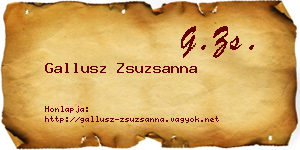 Gallusz Zsuzsanna névjegykártya